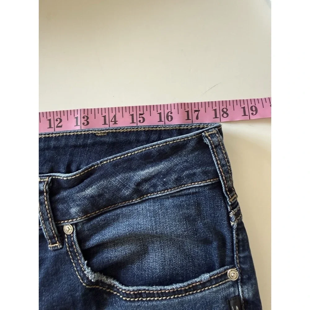 Silver Jeans Avery Straight Stretch Denim Blue Womens 16W High Rise Dark Wash - Picture 13 of 16